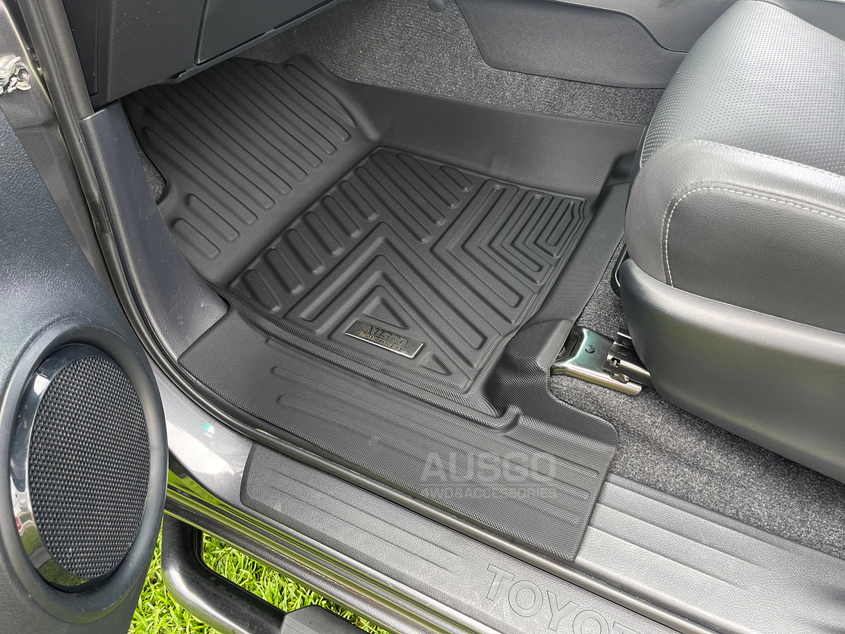 5D TPE Door Sill Covered Car Floor Mats for Toyota Hilux Auto Transmission Dual Cab 2015-2024