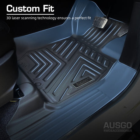 Floor Mats + Black Door Sill Protector for ISUZU MUX MU-X 2021-Onwards