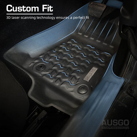 5D Moulded Car Floor Mats for Jeep Gladiator Dual Cab 2020-Onwards