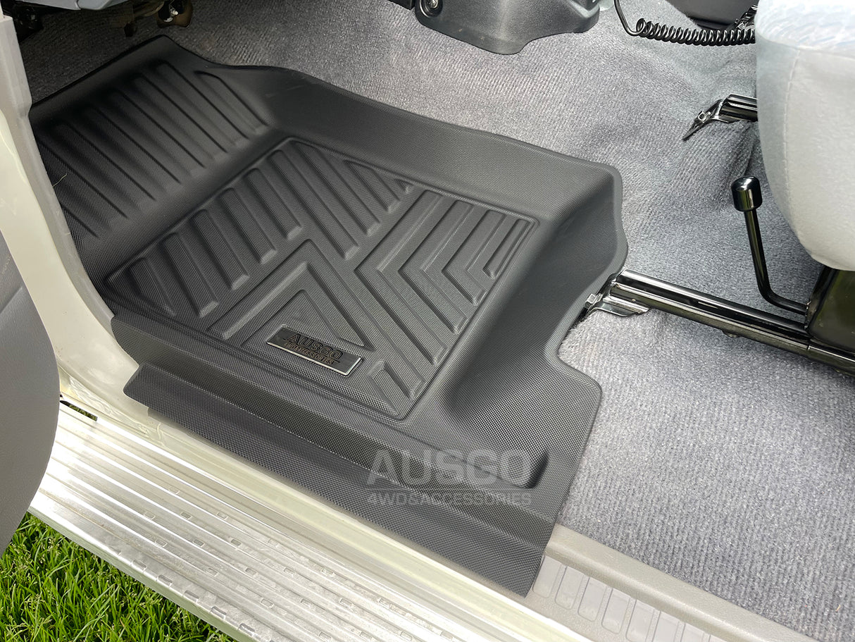 5D Moulded Car Floor Mats for Toyota Land Cruiser 79 Series LC79 Single Cab 2012-2016