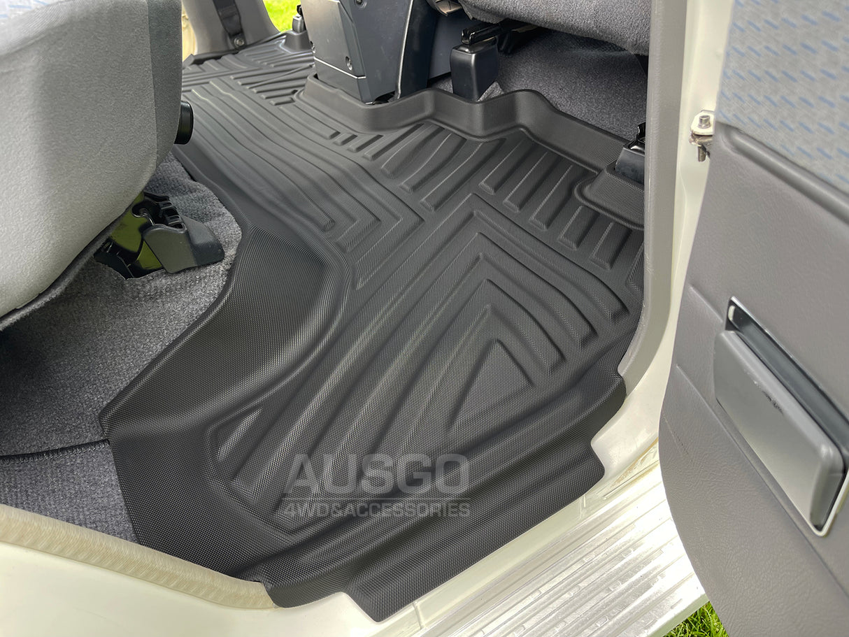 5D TPE Door Sill Covered Car Floor Mats for Toyota LandCruiser 79 Land Cruiser 79 LC79 Dual Cab 2012-Onwards