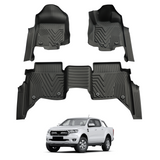 5D Moulded Car Floor Mats for Ford Ranger PX PX2 PX3 Series Dual Cab 2011-2022