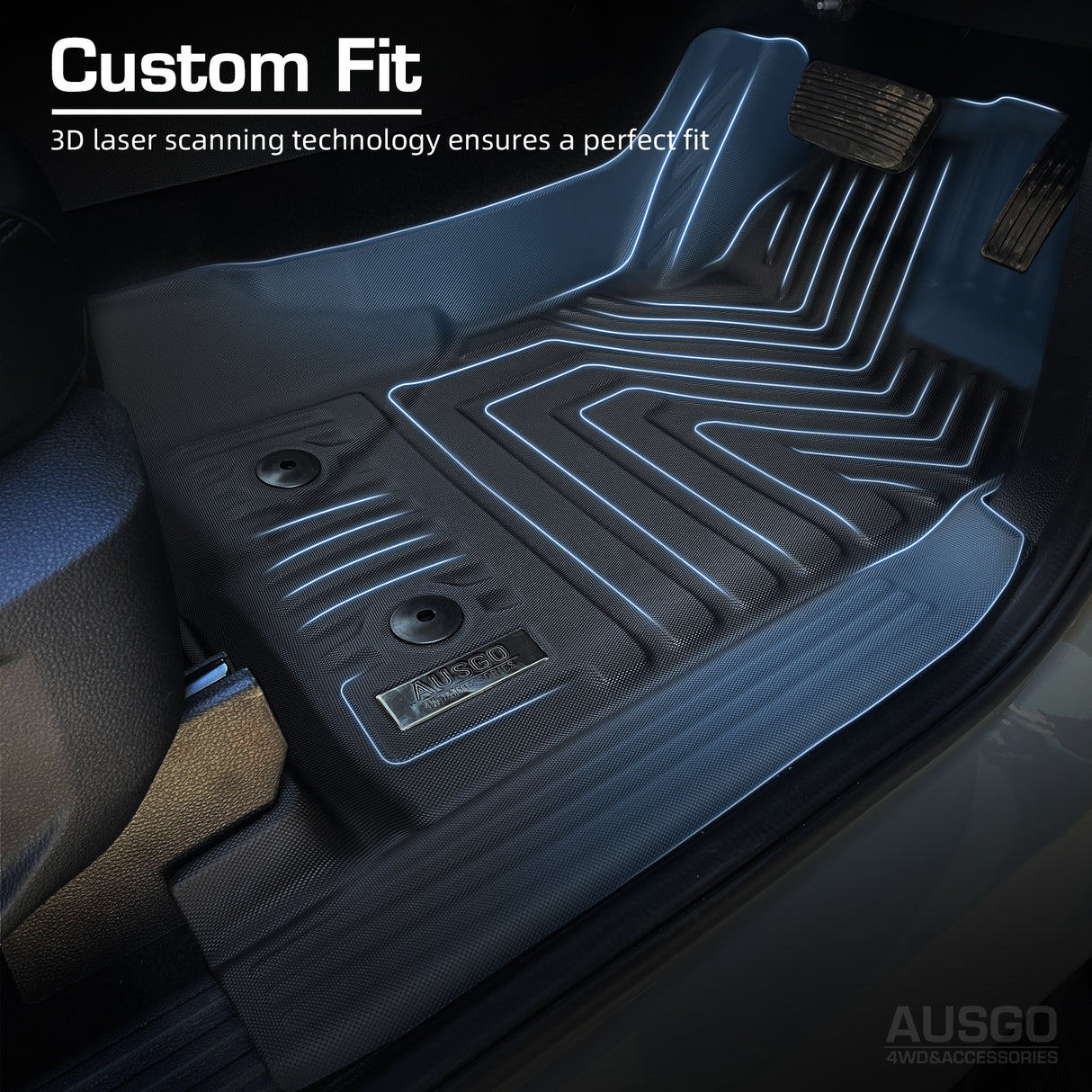 5D Moulded Car Floor Mats for Ford Ranger Next-Gen 2022-Onwards