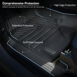 Floor Mats + Black Door Sill Protector for Volkswagen Amarok Next-Gen NF Dual Cab 2023-Onwards