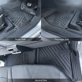 5D Moulded Floor Mats + Black Door Sill Protector for ISUZU D-MAX DMAX Dual Cab 2020-Onwards