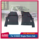 5D Moulded Car Floor Mats for ISUZU D-MAX DMAX Single / Extra Cab 2020-Onwards