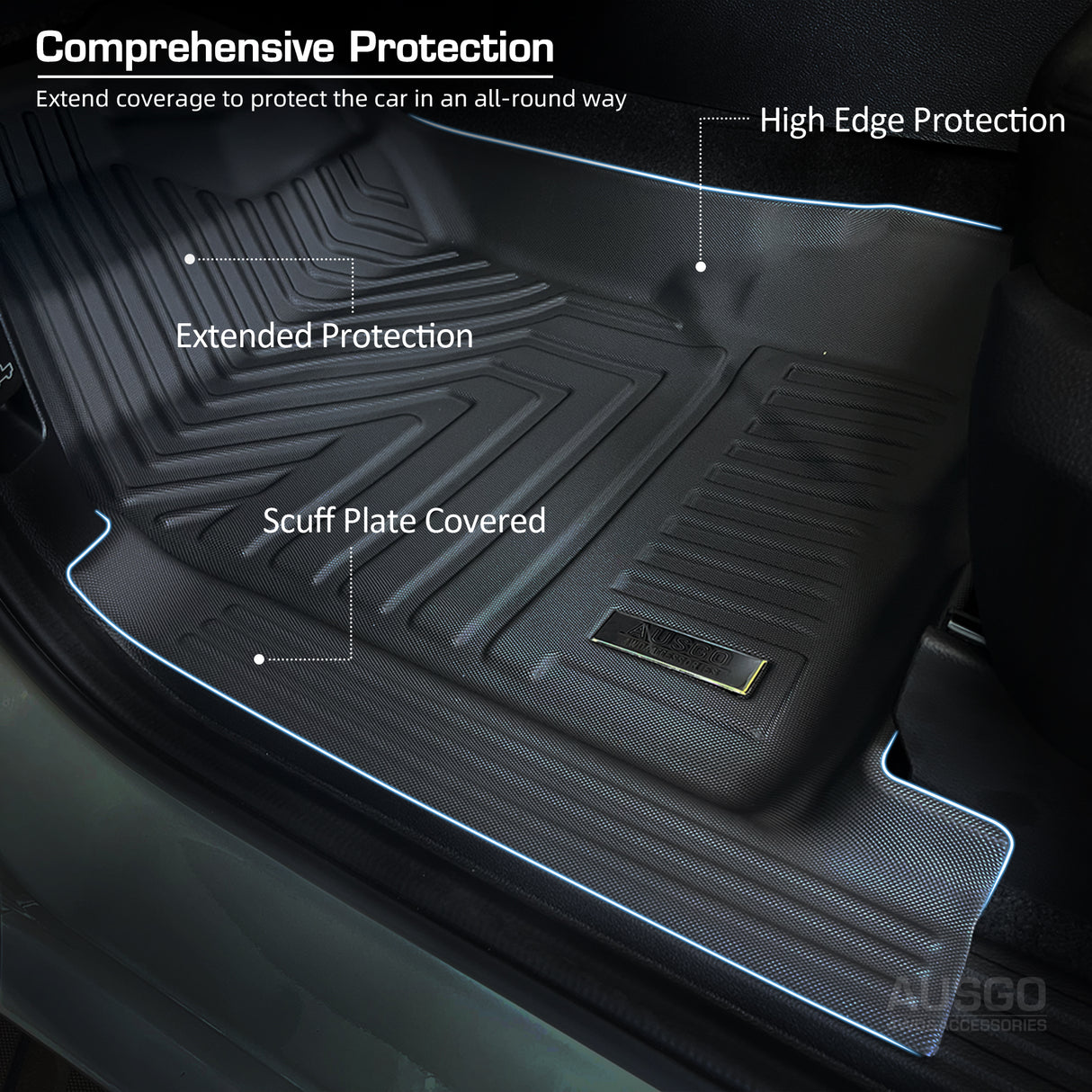 5D Moulded Car Floor Mats for Ford Everest Next-Gen 2022-Onwards 7 Seats