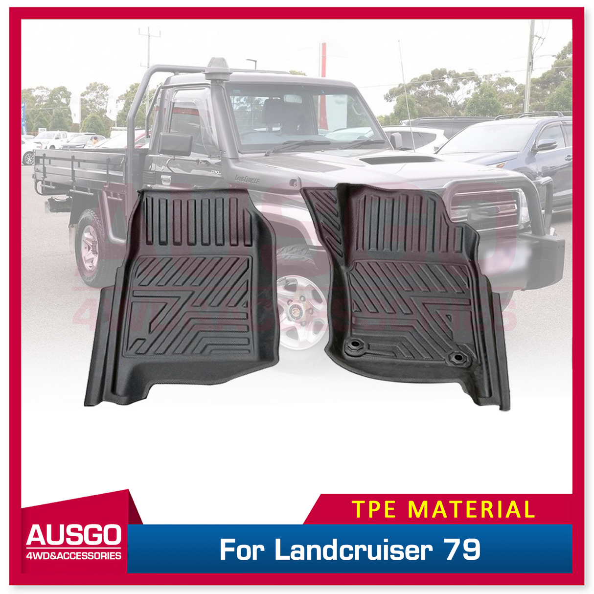 5D Car Floor Mats for Toyota Land Cruiser 79 Series LC79 Single Cab 2012-2016