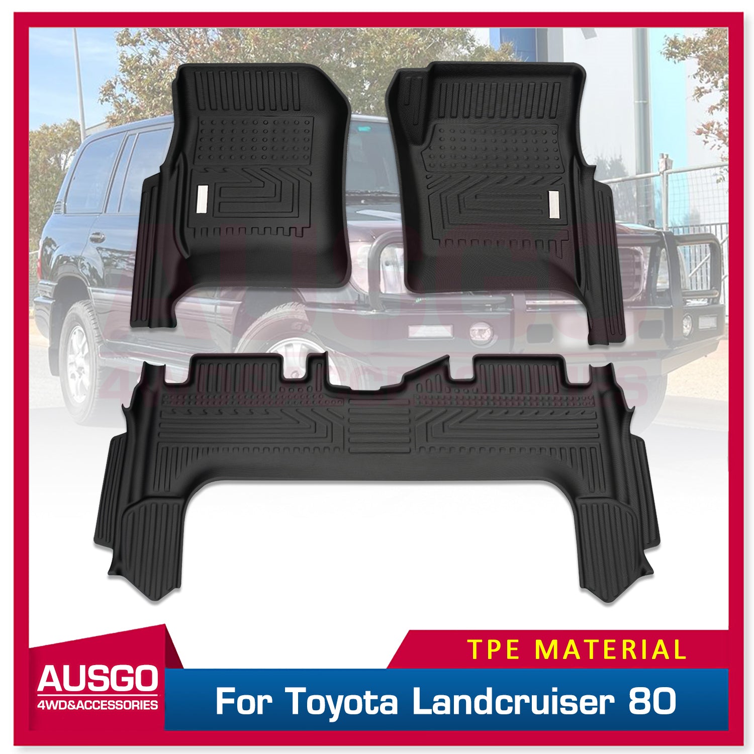 5D Car Floor Mats for Toyota Land Cruiser 80 Series LC80 1990 1998 AUSGO 4X4 Accessories Pty LTD