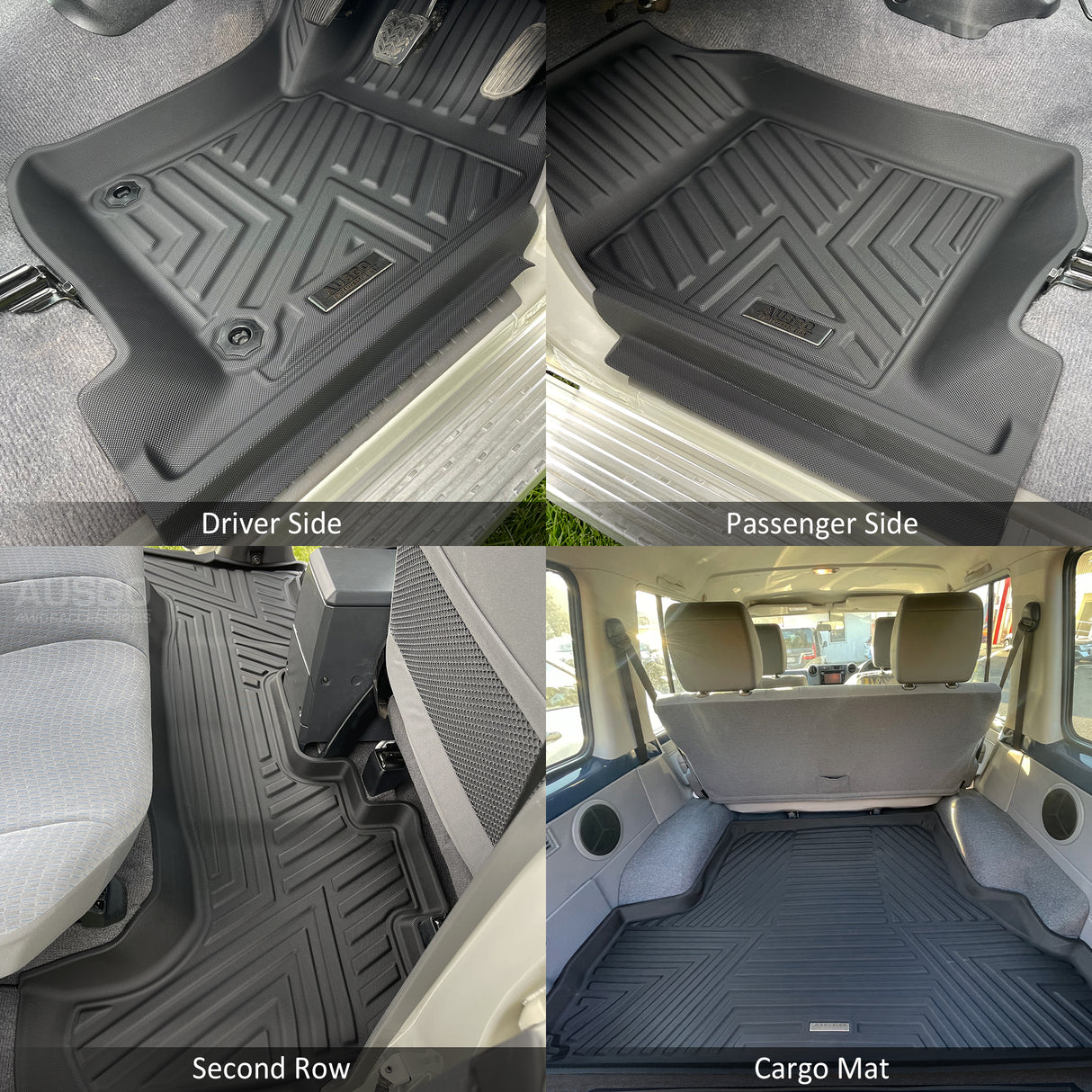 5D Moulded Car Floor Mats for Toyota LandCruiser 76 Series LC76 2012-2023