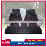 Moulded 3D Car Floor Mats for Tesla Model 3 All Weather Floor Liner