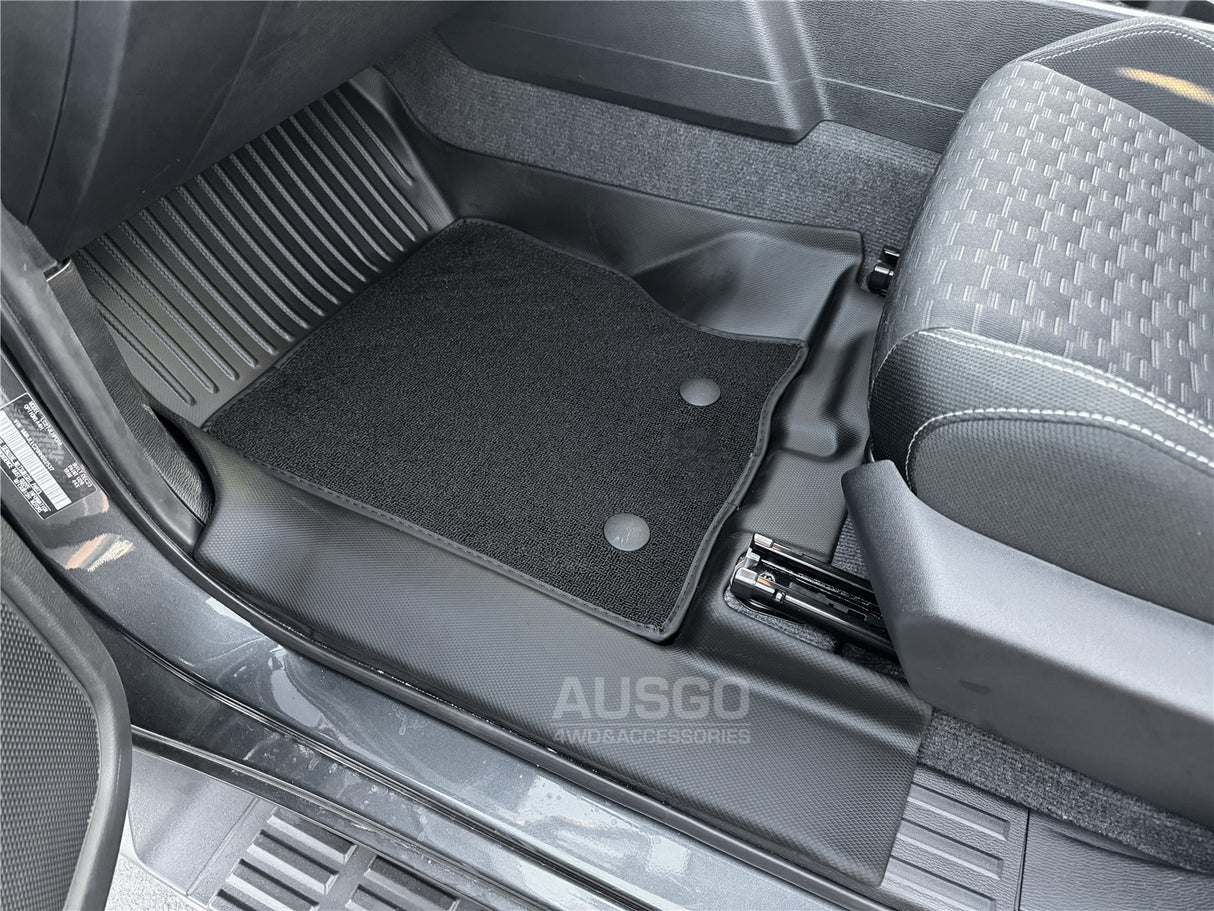 Double-Layer Car Floor Mats for Mitsubishi Triton MV Next-Gen Dual Cab 2024-Onwards