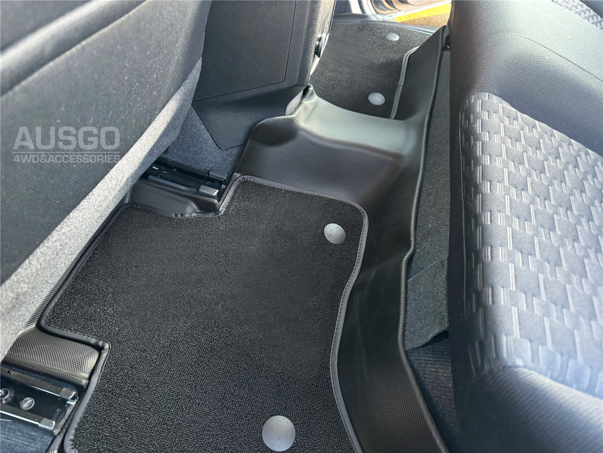 Double-Layer Car Floor Mats for Mitsubishi Triton MV Next-Gen Dual Cab 2024-Onwards