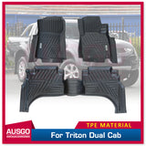 5D Moulded Car Floor Mats for Mitsubishi Triton Dual Cab 2006-2015