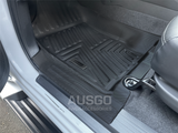 Car Floor Mats + Black Door Sill Protector for Mitsubishi Triton MQ MR Series Dual Cab 2015-2024