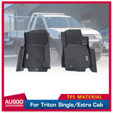 5D Moulded Car Floor Mats for Mitsubishi Triton Single / Extra Cab 2006-2015