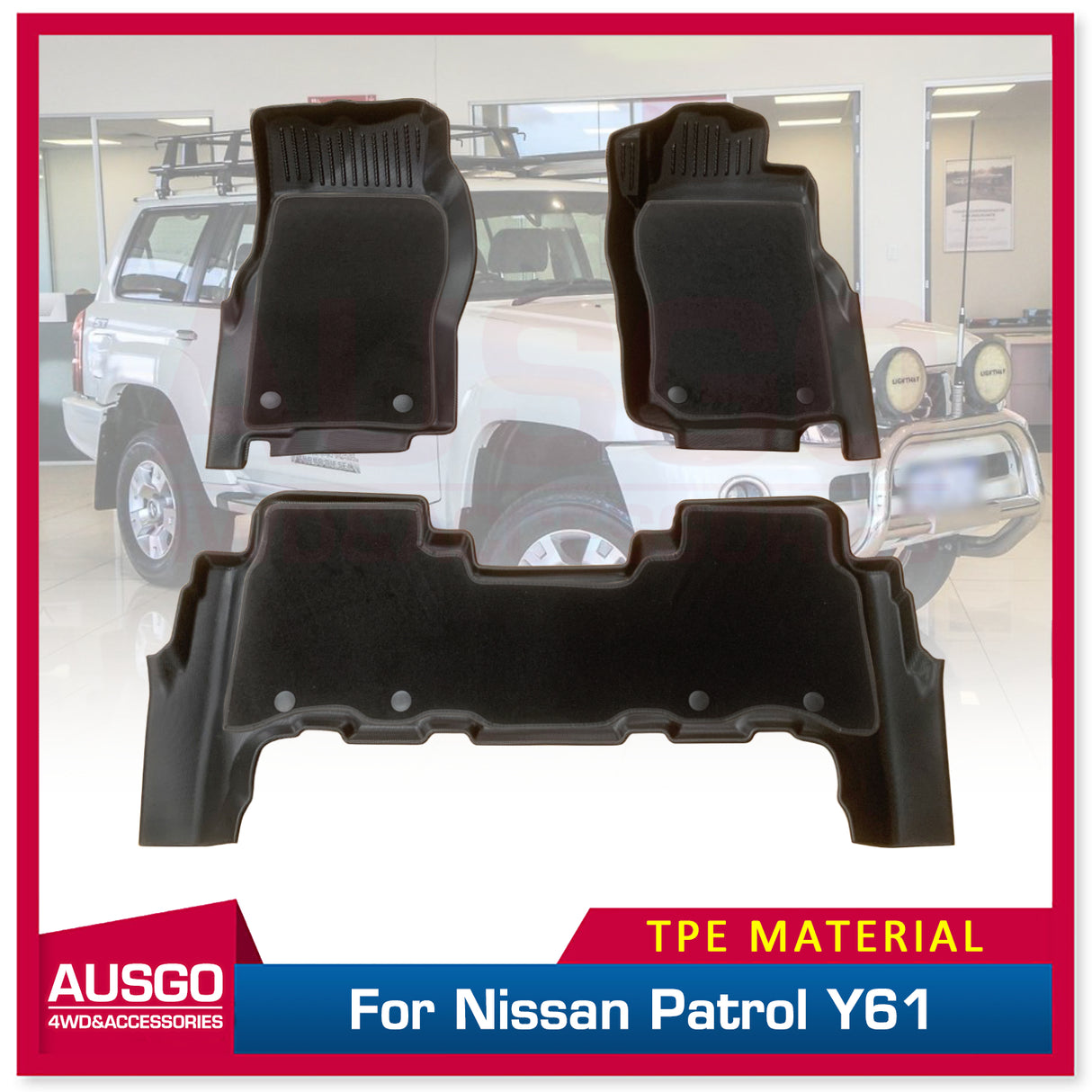 Double-Layer Car Floor Mats for Nissan Patrol GU Y61 1997-2015