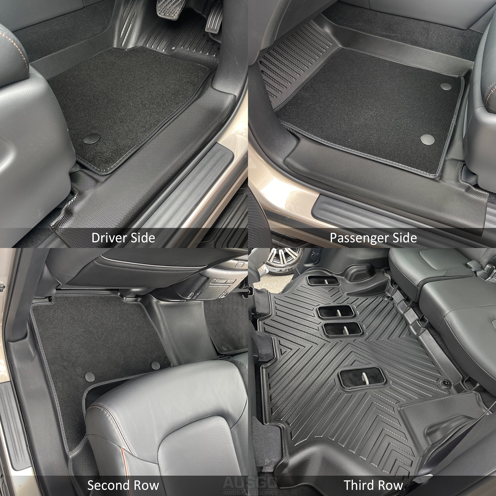 Double-Layer Car Floor Mats for Nissan Patrol Y62 2012-Onwards