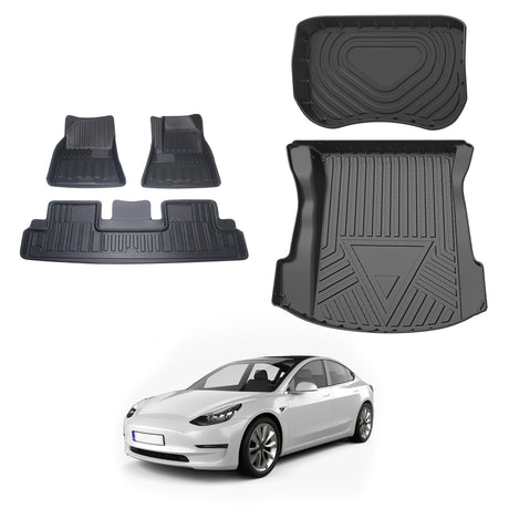 3D Floor Mats for Tesla Model 3 2019-2021