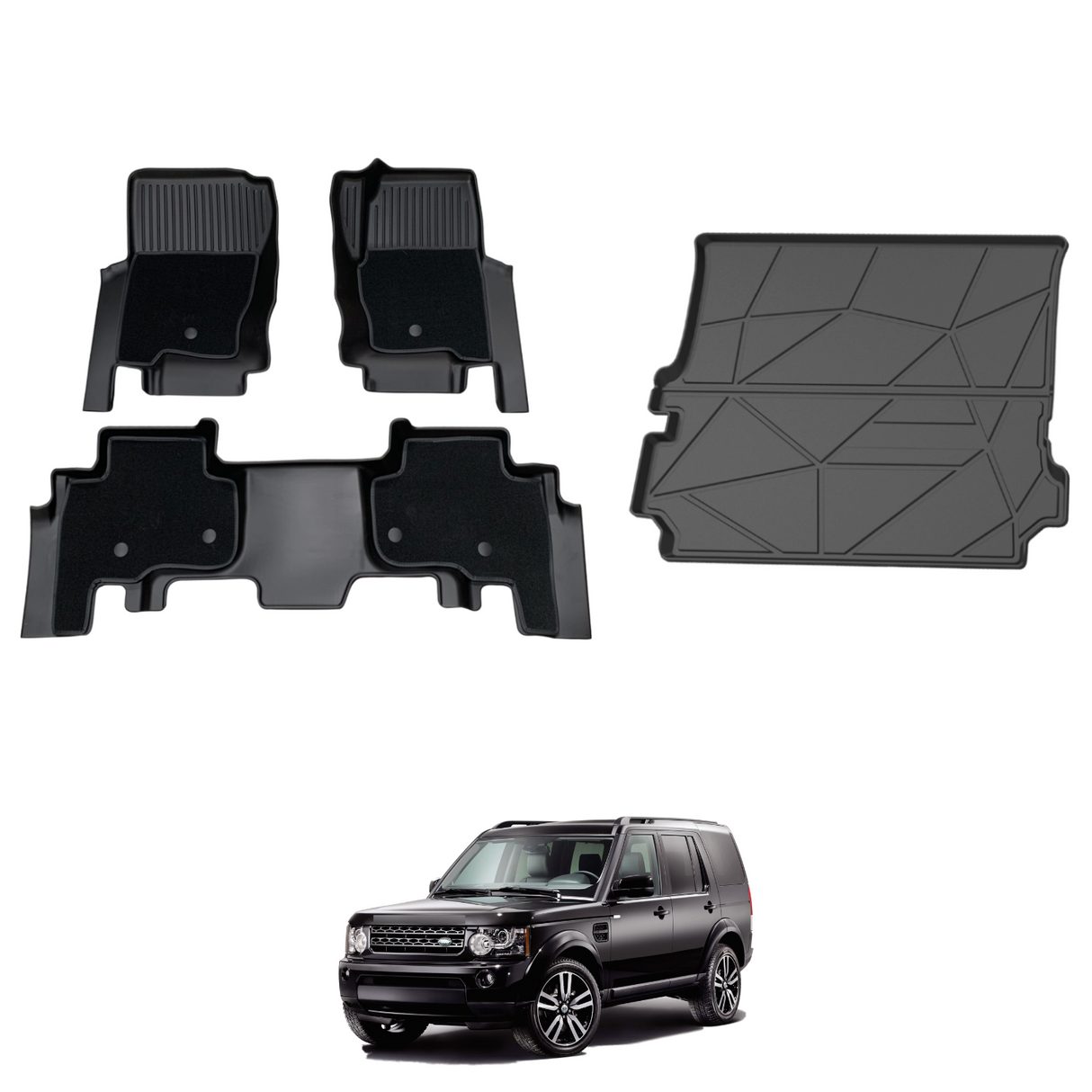 Double-Layer Car Floor Mats for Land Rover Discovery 3 4 2004-2017