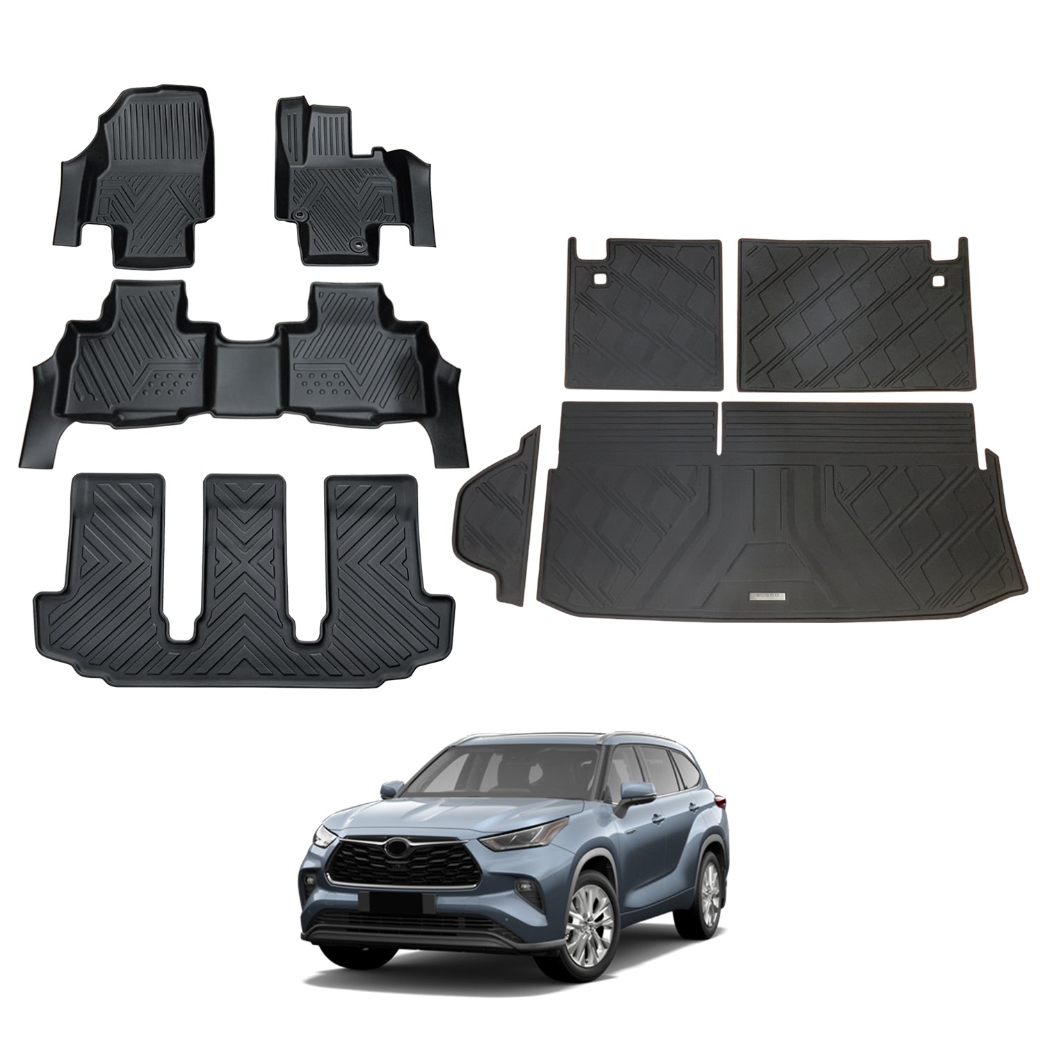 5D Car Floor Mats for Toyota Kluger 2021-Onwards
