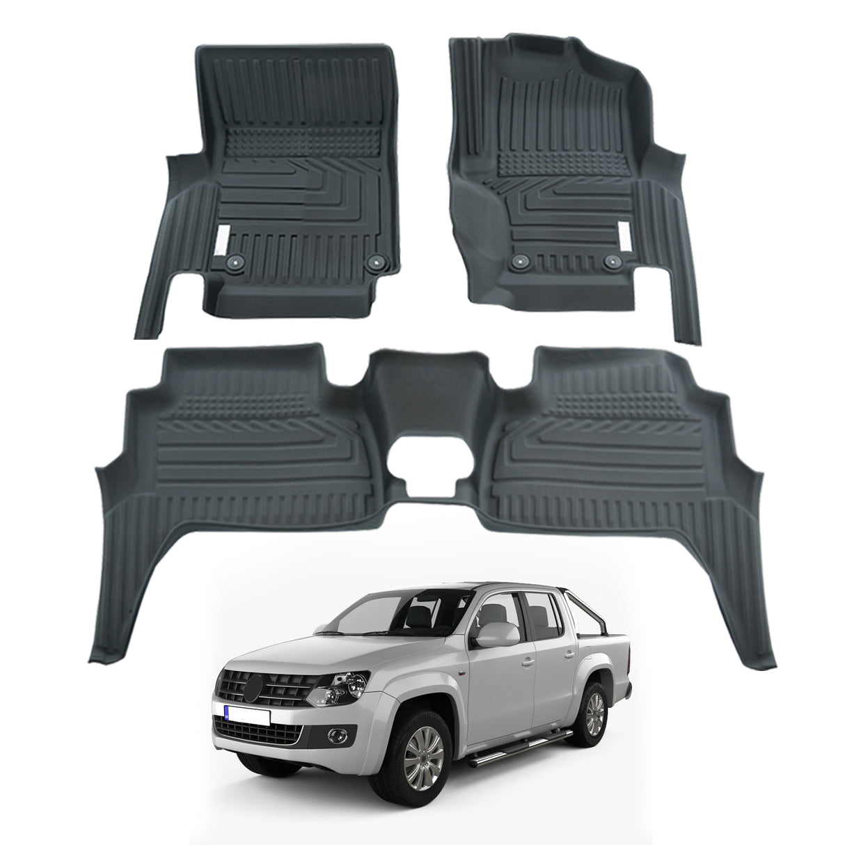 5D Car Floor Mats for Volkswagen Amarok 2H Series Dual Cab 2009-2022