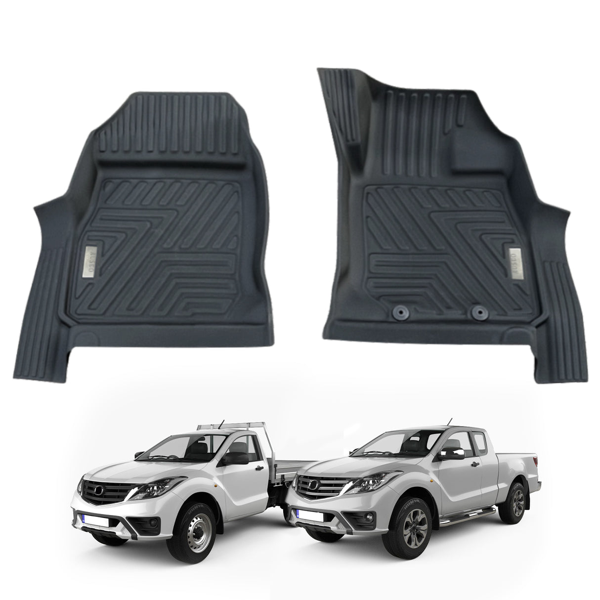 5D Moulded Car Floor Mats for Mazda BT-50 BT50 Single / Extra Cab 2020-Onwards