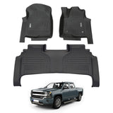 5D Car Floor Mats for Chevrolet Silverado T1 Series 2020-Onwards