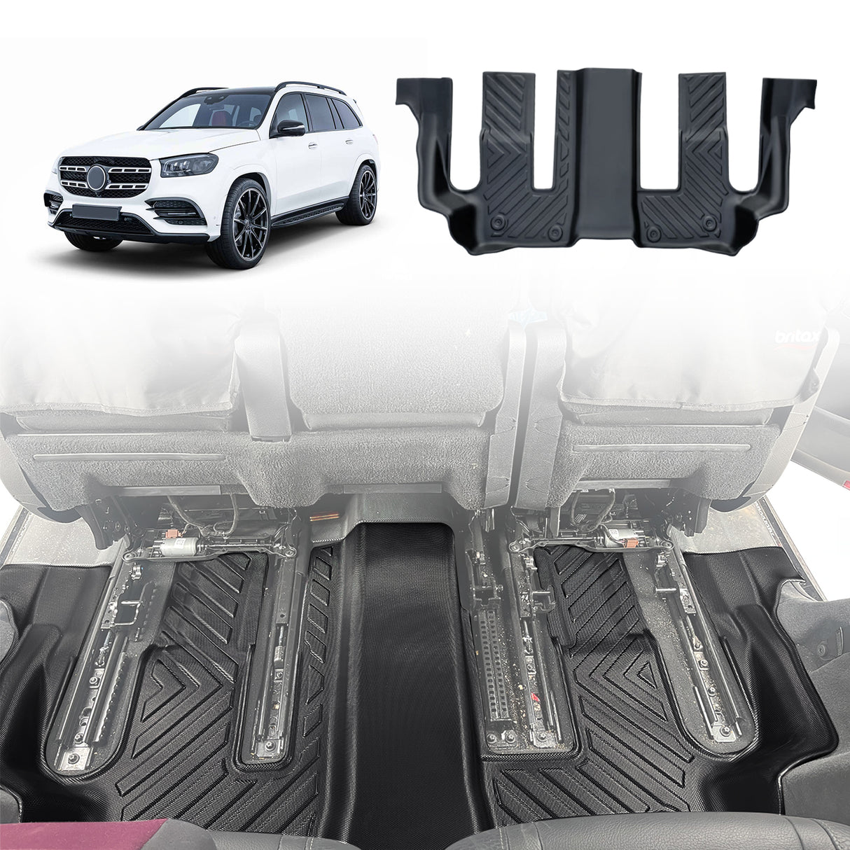 Third Row Floor Mat for Mercedes-Benz GLS-Class GLS Class X167 2019-Onwards