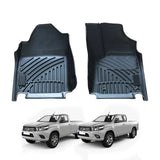 3D Floor Mats for Toyota Hilux Single / Extra Cab 2015-Onwards Auto Transmission