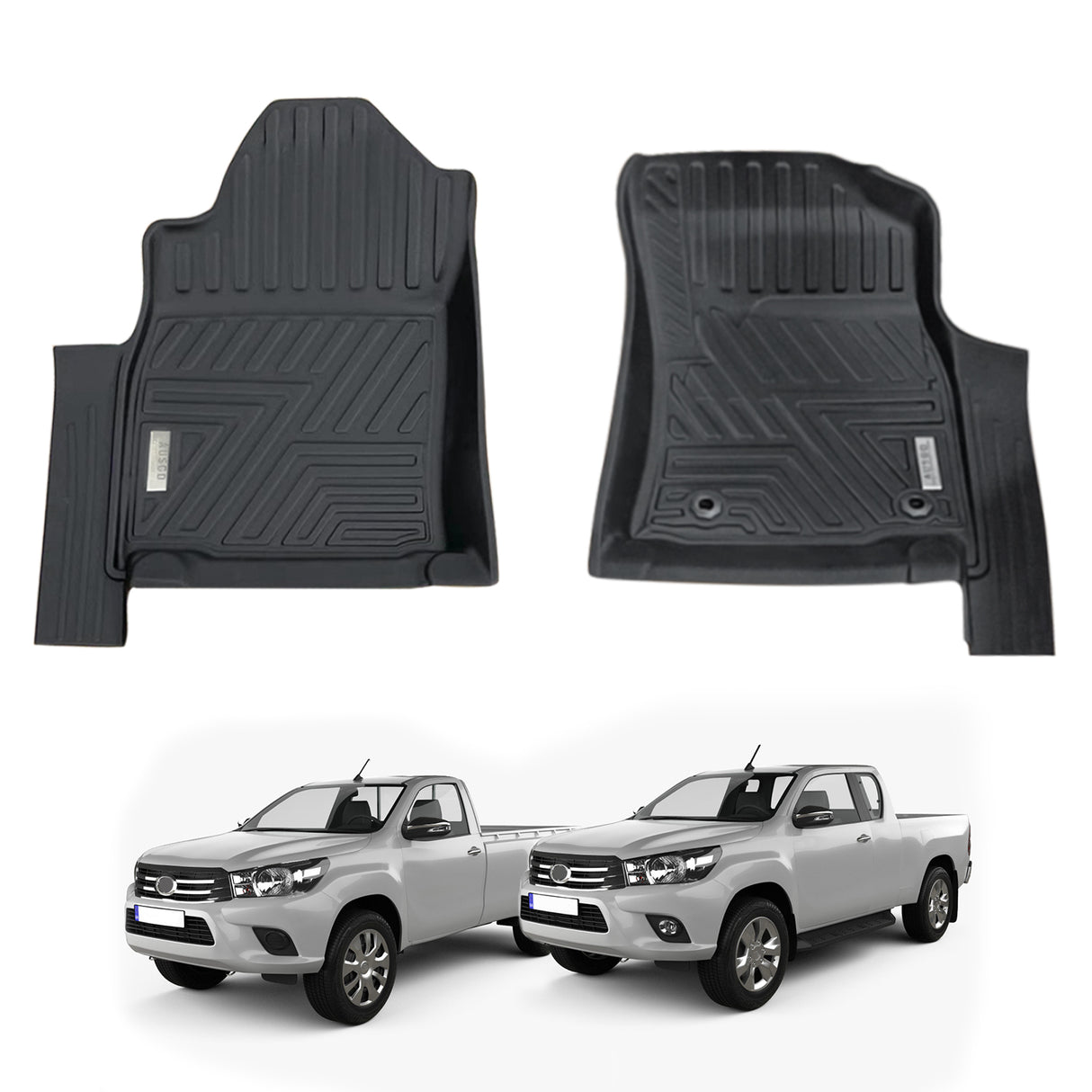 5D Car Floor Mats for Toyota Hilux Manual Transmission Single / Extra Cab 2015-Onwards