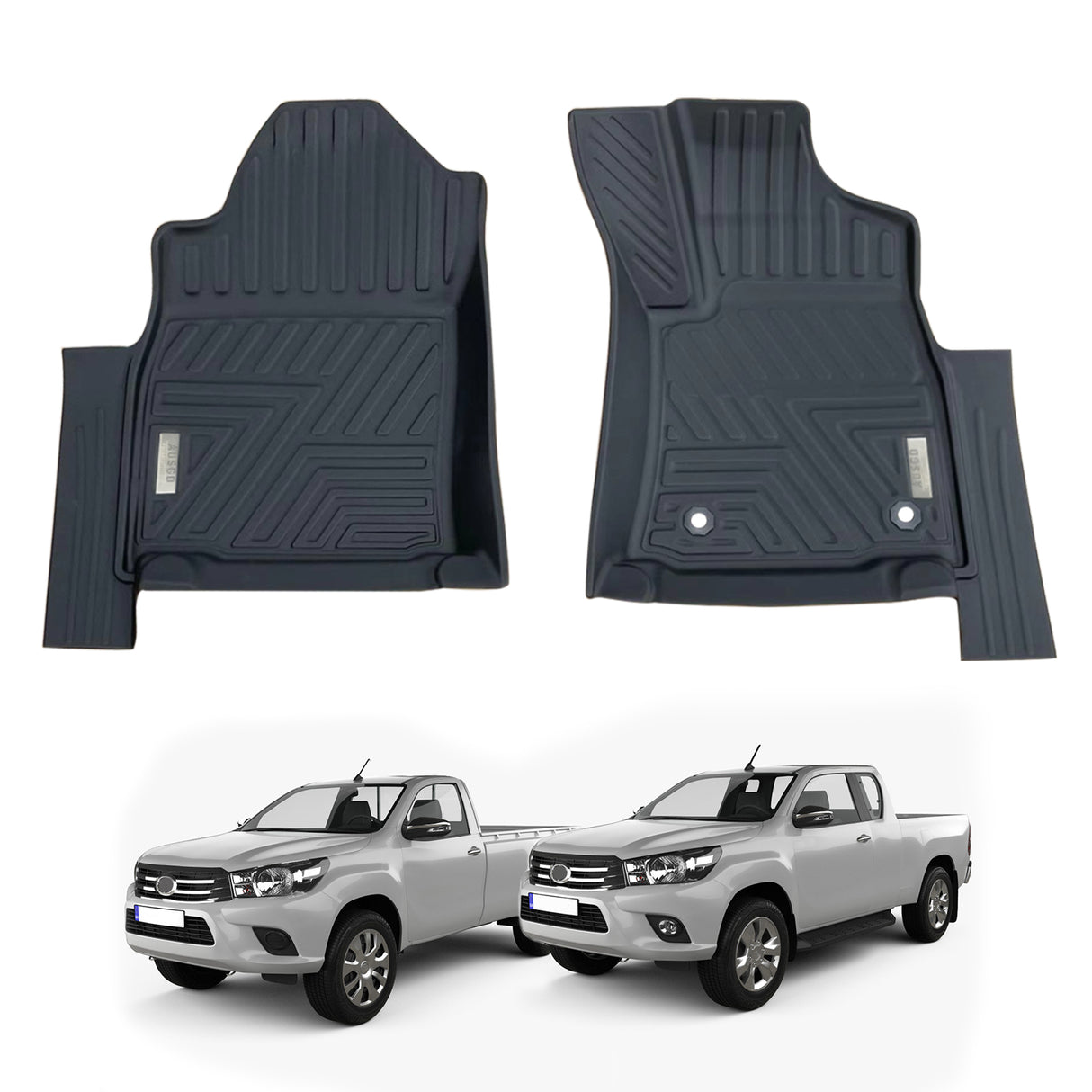 5D Car Floor Mats for Toyota Hilux Auto Transmission Single / Extra Cab 2015-Onwards