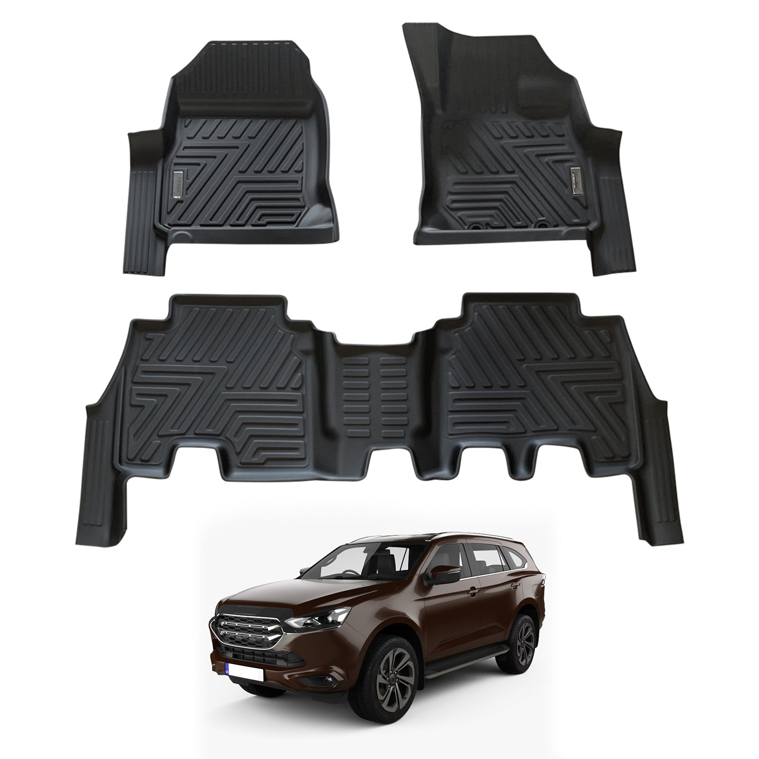 5D Car Floor Mats Boot Liner for ISUZU MUX MU-X 2021-Onwards