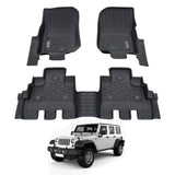 5D Car Floor Mats for Jeep Wrangler JK Series 4Door 2007-2011