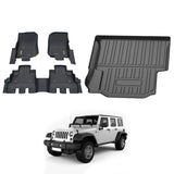 5D Car Floor Mats for Jeep Wrangler JK Series 4Door 2012-2018