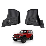 5D Car Floor Mats for Jeep Wrangler JL Series 2Door 2018-Onwards Front 2PCS