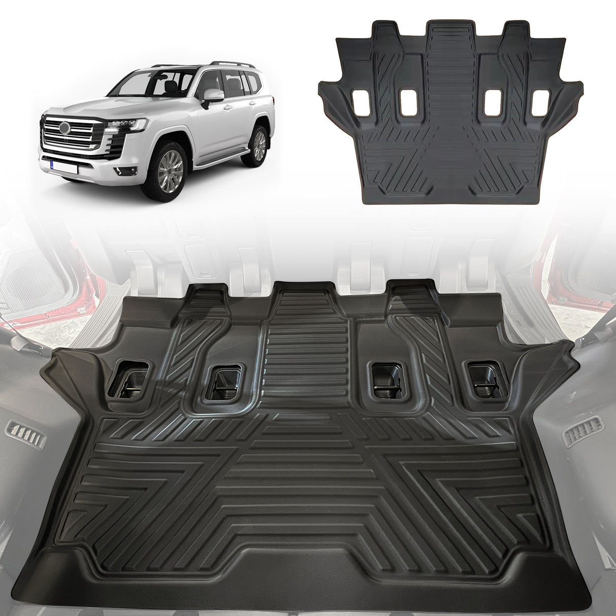 Third Row Floor Mat for Toyota Land Cruiser 300 Series 7-Seat 2021-Onwards LC300