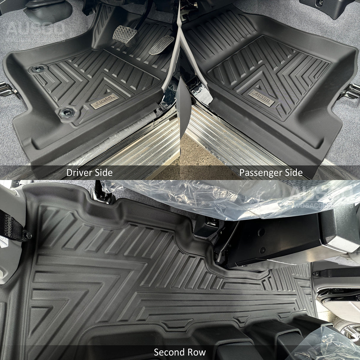 5D TPE Door Sill Covered Car Floor Mats for Toyota LandCruiser 76 2023-Onwards Land Cruiser 76 LC76