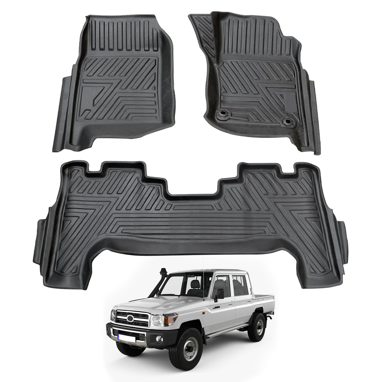 5D Car Floor Mats for Toyota Land Cruiser 79 Series LC79 Dual Cab 2012-Onwards