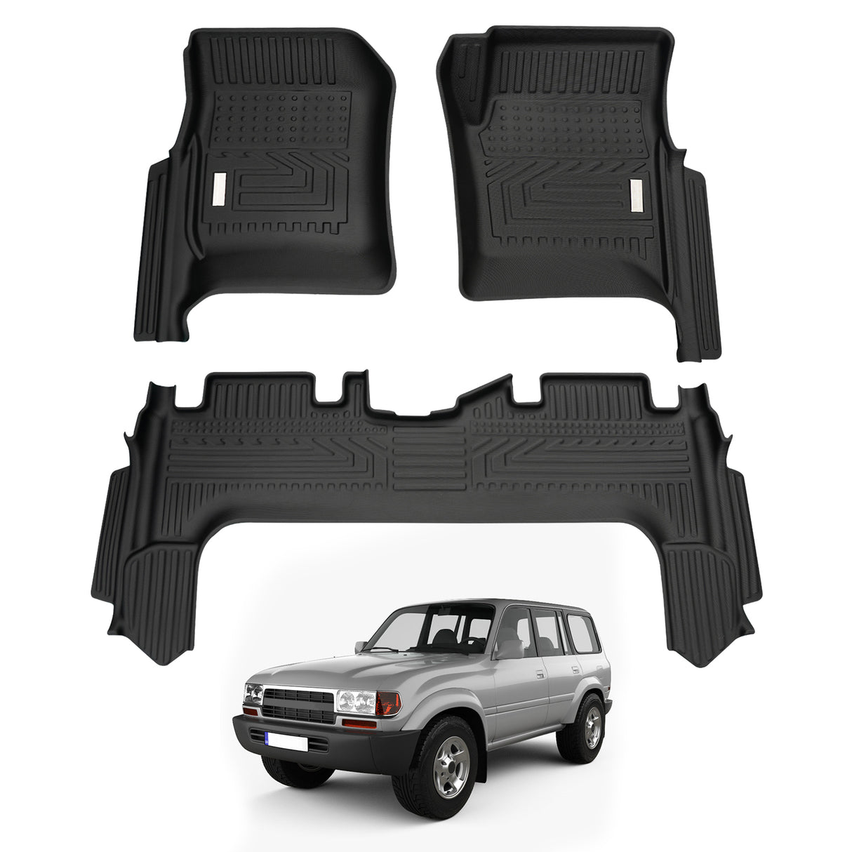 5D Car Floor Mats for Toyota Land Cruiser 80 Series LC80 1990-1998