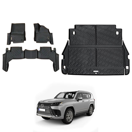 5D Car Floor Mats for LEXUS LX Series LX500d LX600 2021-Onwards 7 Seater