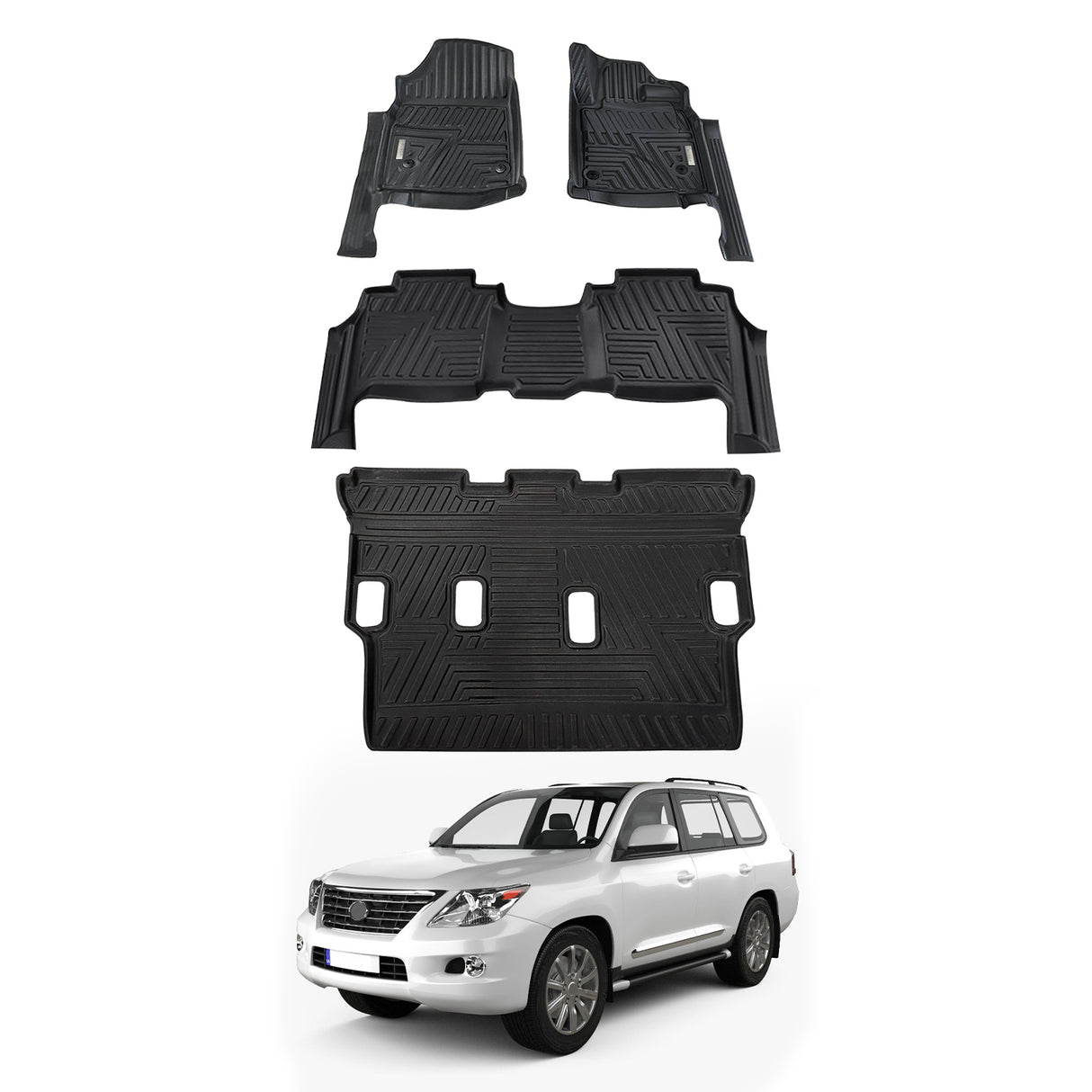 5D Car Floor Mats for Lexus LX570 LX Series 2008-2012