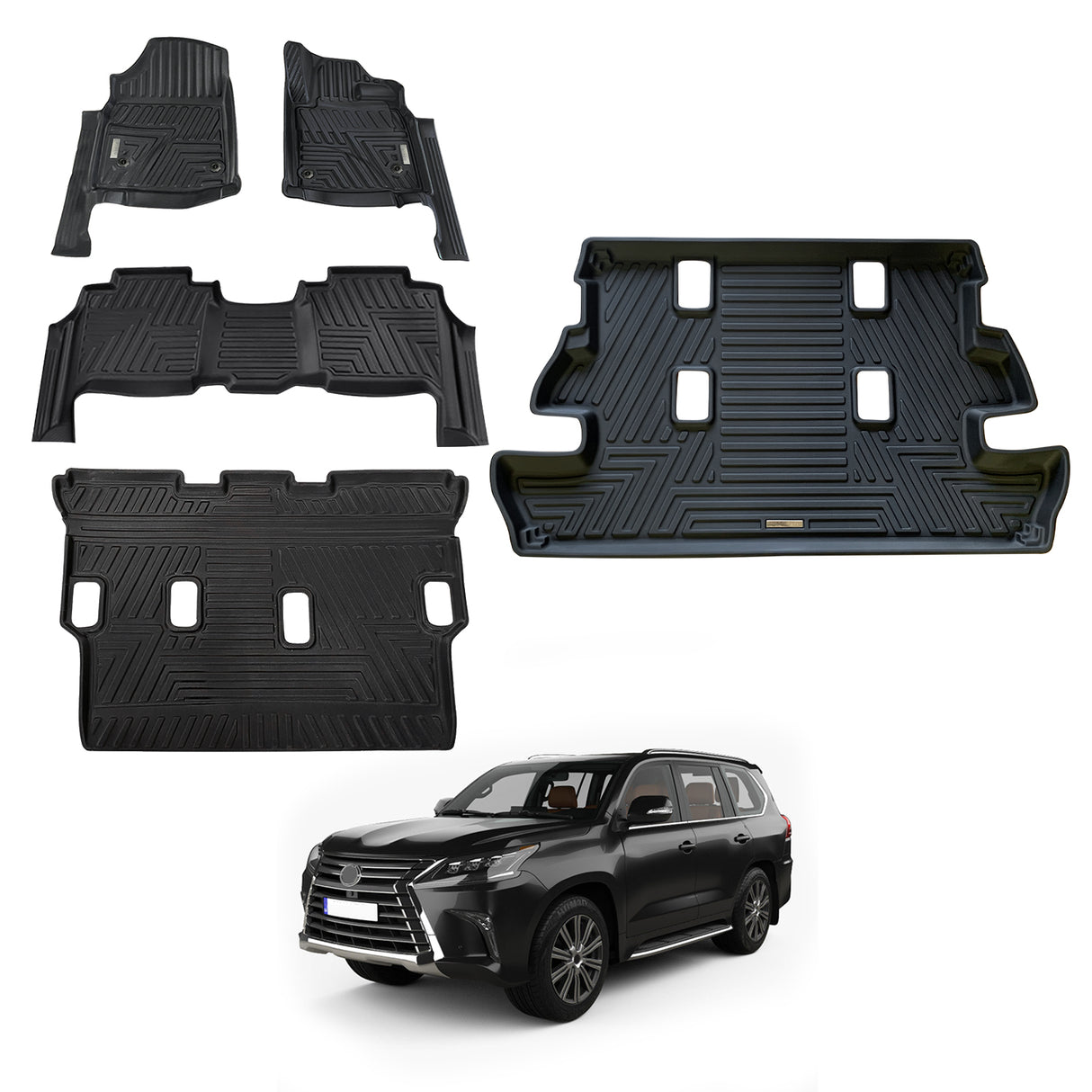 5D Car Floor Mats for Lexus LX570 LX Series 2013-2021