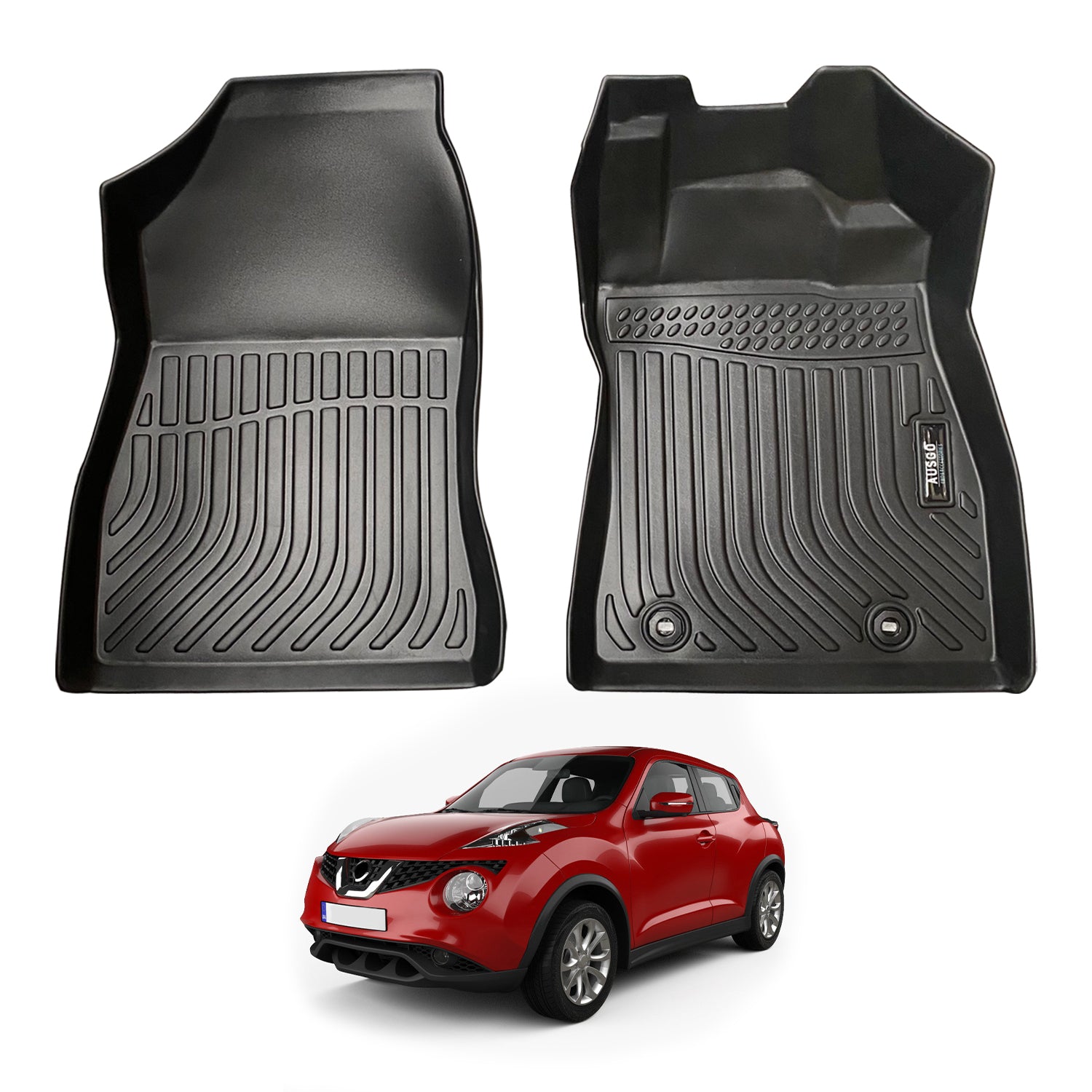 3D Floor Mats for Nissan Juke 2013 2020 Front 2PCS AUSGO 4X4 Accessories Pty LTD