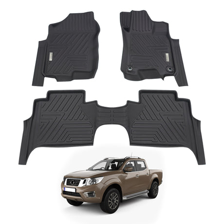 5D Moulded Car Floor Mats for Nissan Navara NP300 D23 Dual Cab 2015-Onwards