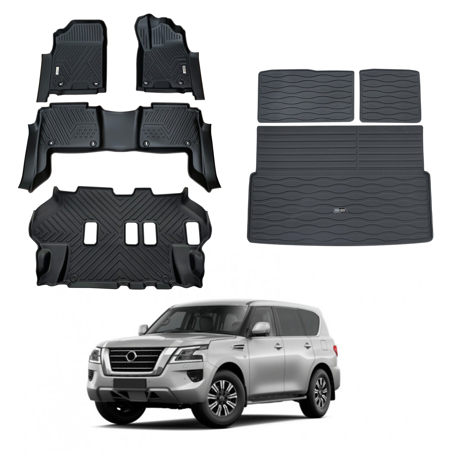 5D Car Floor Mats for Nissan Patrol Y62 2012-Onwards