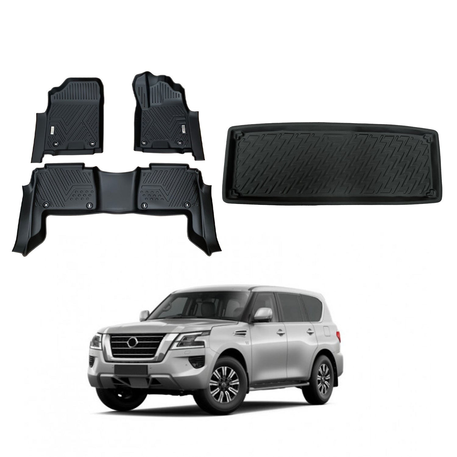 5D Car Floor Mats for Nissan Patrol Y62 2012-Onwards