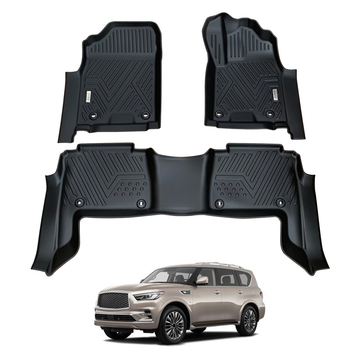 5D Car Floor Mats for Infiniti QX80 Z62 2015-2019