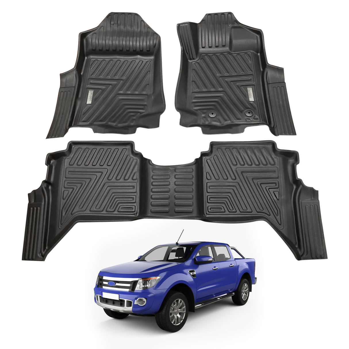 5D Car Floor Mats for Ford Ranger PX PX2 PX3 Series Dual Cab 2011-2022