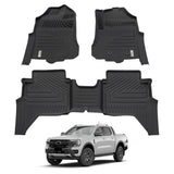 5D Moulded Car Floor Mats for Ford Ranger Next-Gen 2022-Onwards